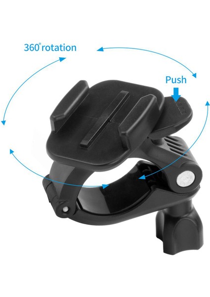 2x Bike Motosiklet Gideri Montaj Braket Adaptörü 360 Derece Gopro Kahramanı Için 25-30MM Çapı Dönüyor 6 5 4 4+ 3 (Yurt Dışından) fırsatları