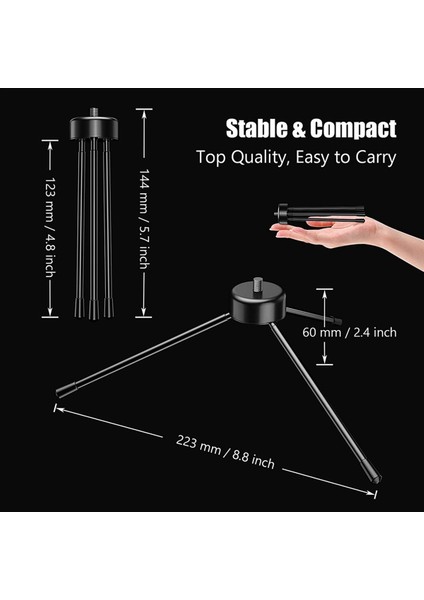 2x Mini Metal Tripod 1/4 Inç Vidalı Masaüstü Tripod Projektörler ve Tüm Kameralar Için Uygun (Yurt Dışından) fırsatları