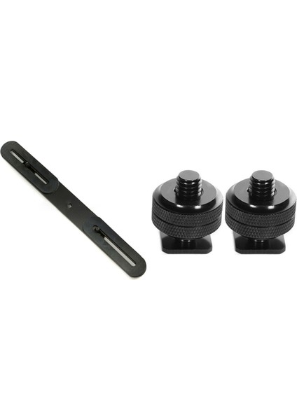 1pcs Çift Flaş Braketi Sıcak Ayakkabı Braket Montaj Tutucu ve 2pcs 1/4 Inç-20 Sıcak Ayakkabı Montajı Adaptör Tripod Vida (Yurt Dışından)