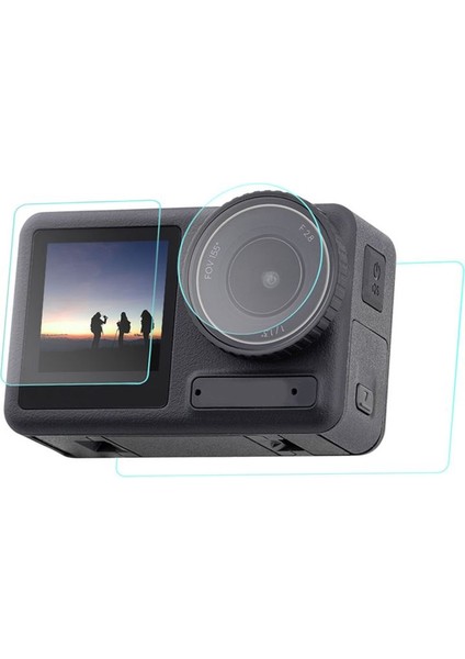 Djı Action Için Lens Ekran Koruyucusu 3 Çizgiye Döküm Anti Temsilli Cam Ekran Kapak Koruyucu Kamera Lens Filmi (Yurt Dışından)