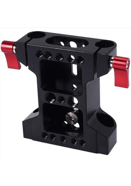 Dslr Kamera Omuz Teçhizat Destek Aksesuarları Için 15MM Çubuk Ray Kelepçeli 2x Çok Fonksiyonlu Kamera Taban Plakası (Yurt Dışından)