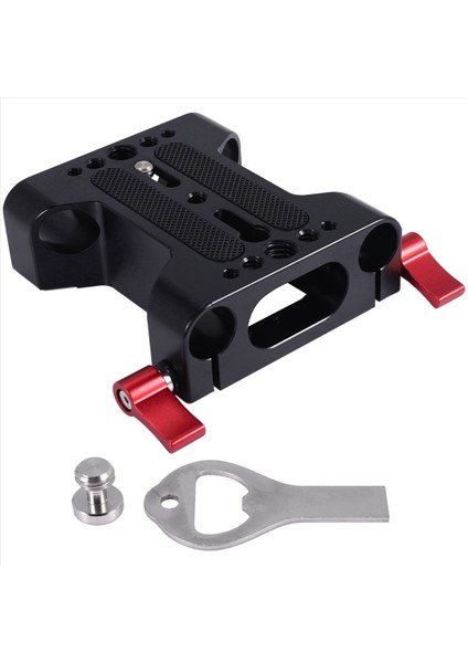 Dslr Kamera Omuz Teçhizat Destek Aksesuarları Için 15MM Çubuk Ray Kelepçeli 2x Çok Fonksiyonlu Kamera Taban Plakası (Yurt Dışından) fırsatları