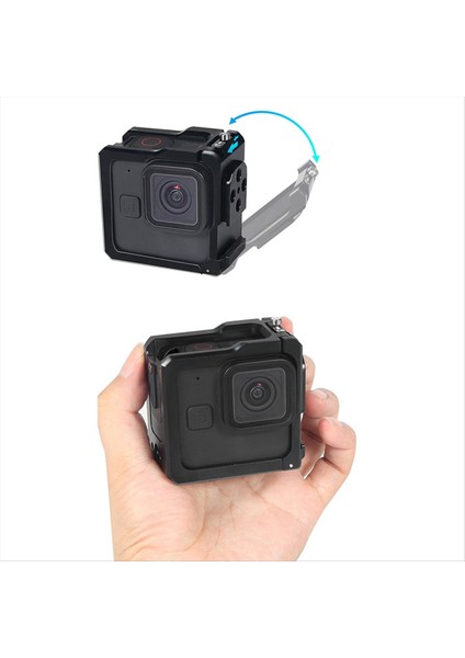 Kamera Kafesi Teçhizat Koruyucu Çerçeve Yan Pil Kapak Gopro Kahraman Için Soğuk Ayakkabı Montajı 11 Mini Aksiyon Yan Kapaksız (Yurt Dışından)