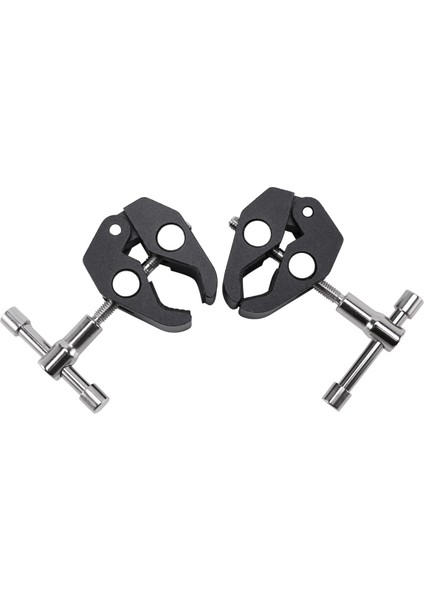 2 Pack Süper Kelepçesi Yengeç Kelepçesi/1/4 ve 3/8 Inçlik Iplik Çubuk Kelepçesi Dslr Teçhizat Kameraları Için Klipsler 15MM Çubuklar Işıklar Şemsiyeler Kancalar Raflar Plaka Cam (Yurt Dışından)