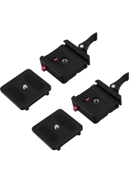 2x Alüminyum 1/4 Inç ve 3/8 Inç Hızlı Serbest Bırakma Plakası + Dslr Kamera Tripod Için Kilit W/kelepçe Adaptör Montajı (Yurt Dışından)