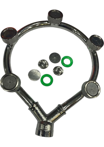 Yuvarlak Ilaçlama Ucu Krom 5li