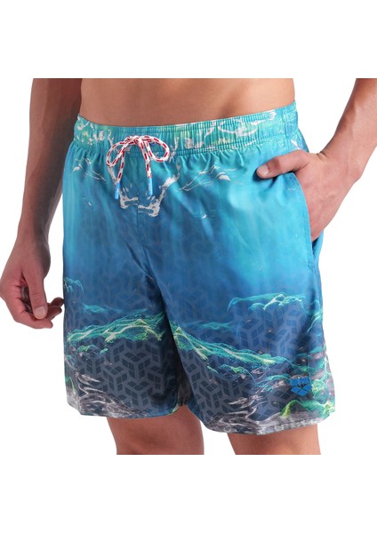 Water Prints Beach Erkek Beyaz Deniz Şortu 007152800 fırsatları