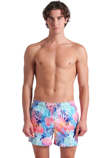 Water Prints Beach Erkek Beyaz Deniz Şortu 007159820