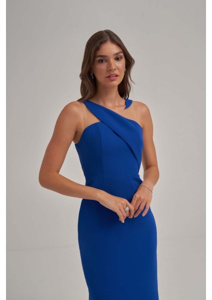 Çapraz Askı Detaylı Mavi Elbise fiyatları