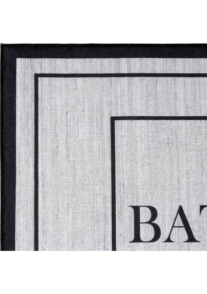 Armasi Gri Banyo Paspası Dijital Baskı Su Emici Yıkanan Kaymaz Taban 2li Banyo Halısı 40x60 60x100 fırsatları