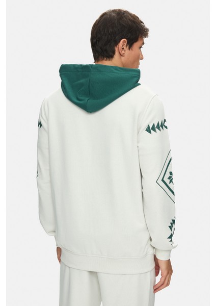 Spencer Kemik Rengi Kapüşonlu Baskılı Fermuarlı Standard Fit Erkek Sweatshirt modelleri
