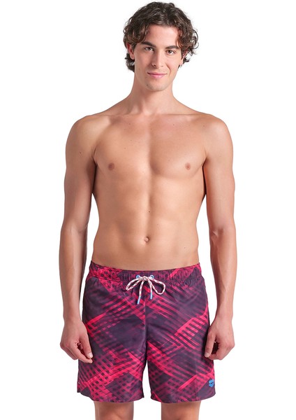 Water Prints Beach Erkek Mor Deniz Şortu 007153911