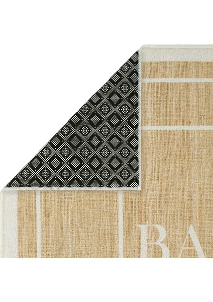 Armasi Kahve Banyo Paspası Dijital Baskı İkili Kaymaz Yıkanabilir Banyo Paspas Takımı 40x60 60x100 indirimleri