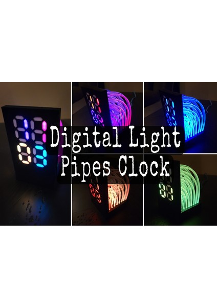 Dijital Işık Boruları Saati