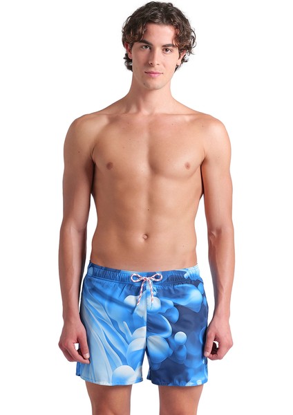 Water Prints Beach Erkek Mavi Deniz Şortu 007159720