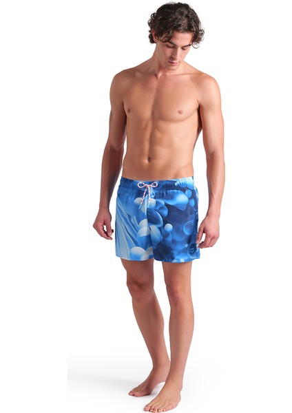 Water Prints Beach Erkek Mavi Deniz Şortu 007159720 modelleri