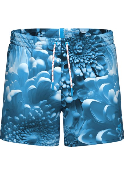 Water Prints Beach Erkek Mavi Deniz Şortu 007159720
