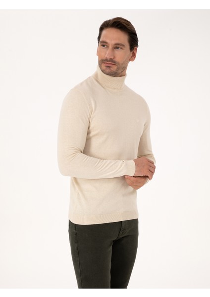 Erkek Bej Slim Fit Basic Kazak 50318678-VR011 modelleri