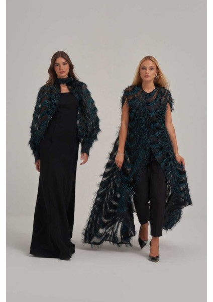 Otriş Desenli Katlı Görünümlü Kap Ceket fırsatları