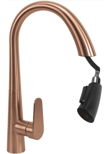 Gizli Spiralli Mutfak Evye Bataryası Rose fırsatları