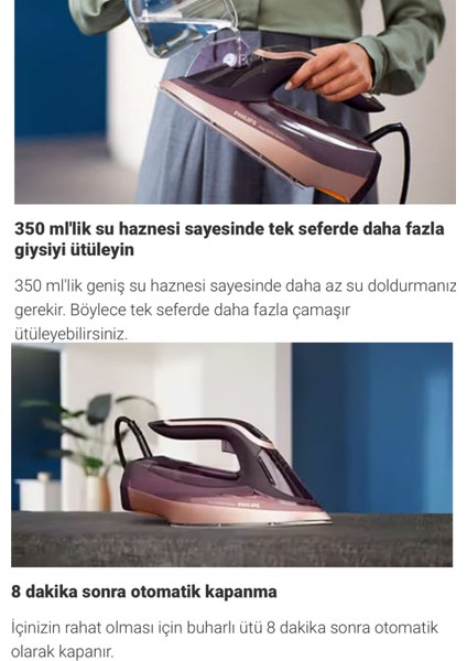Azur Yenilendi, 8000 Serisi Azur Buharlı Ütü, Kumaşa Göre Otomatik Akıllı Buhar 3000W, Sıfır Yanık Riski + Tiftik Makinesi fiyatları