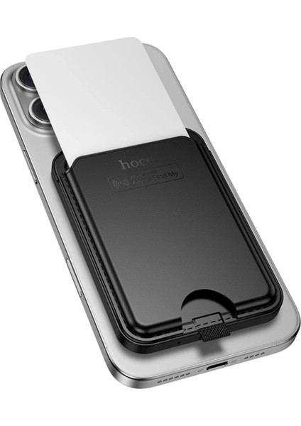 . E91I Tiger Smart Apple Find My Özellikli Kablosuz Şarj Destekli Magsafe Kartlık - Siyah fiyatları