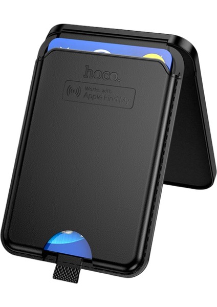 . E91I Tiger Smart Apple Find My Özellikli Kablosuz Şarj Destekli Magsafe Kartlık - Siyah modelleri