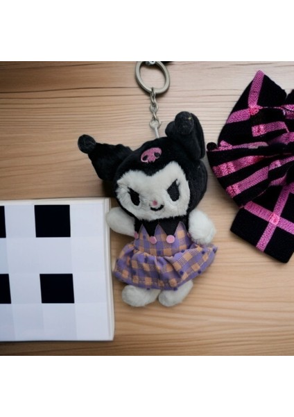 Kuromi Peluş Anahtarlık Çanta Aksesuarı Sevimli Kaliteli Oyuncak Figürlü Peluş Model Seçenekli 1ADET