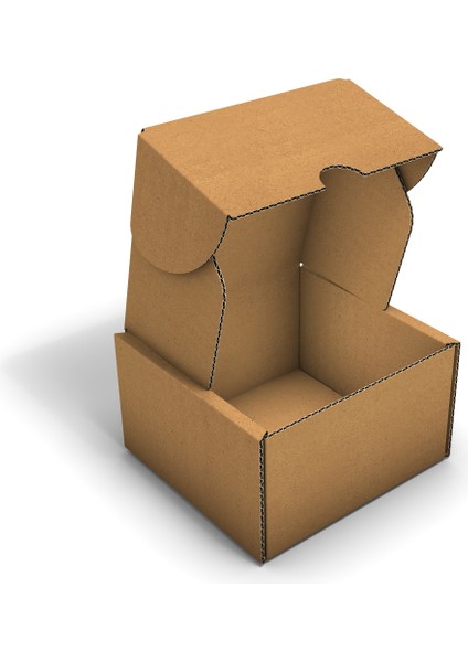 Ondüle 10X10X6 cm Testliner E-Ticaret Kargo Gönderi Kutusu