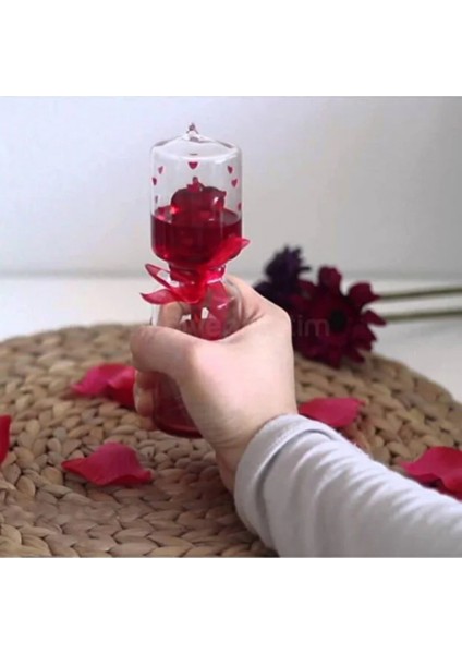 Sevgiliye Hediyelik Kalp Tasarımlı Aşk Ölçer Cam Biblo – Dekoratif Sıvı Hareketli Aşk Termometresi modelleri