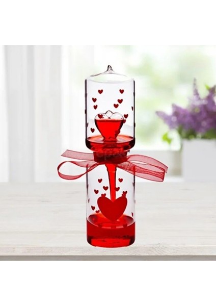 Sevgiliye Hediyelik Kalp Tasarımlı Aşk Ölçer Cam Biblo – Dekoratif Sıvı Hareketli Aşk Termometresi fırsatları