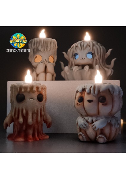 Erimiş Mumluk - Damlayan Cadılar Bayramı Dekoru - 3D Baskı Stl/3mf fiyatları