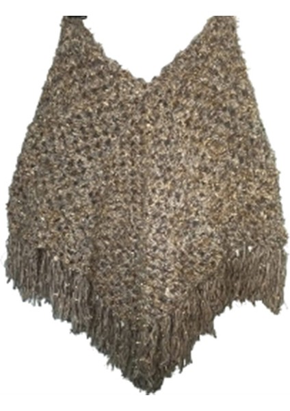 El Örgüsü Etnik Otantik Bej Kırçıllı Simli Panço fiyatları