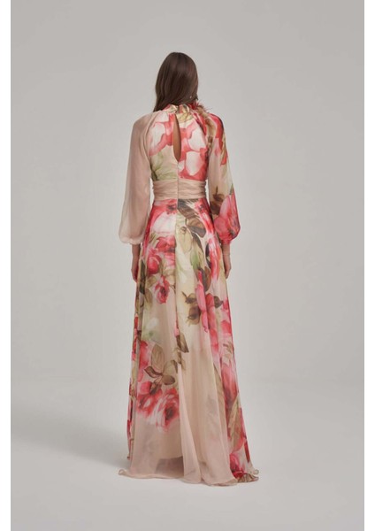 Özel Desen Çiçek Motifli Şifon Elbise fırsatları