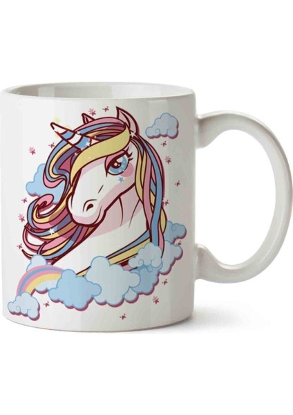 Unicorn Sevimli Unicorn Porselen Kupa Bardak