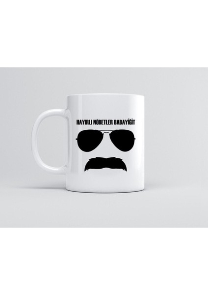 Baskılı Kupa Bardak Pala Hayırlı Nöbetler Babayiğit