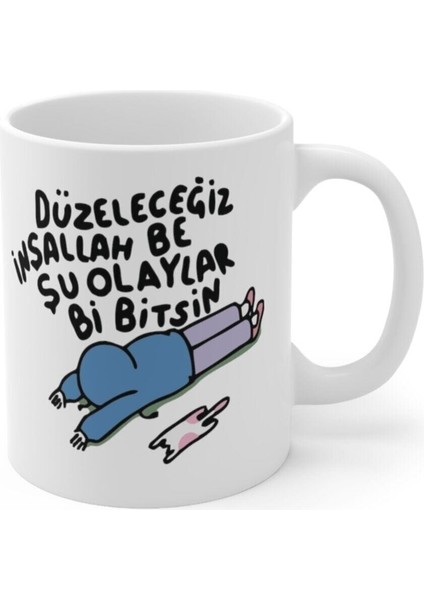 Düzelicez Inşallah Baskılı Kahve Kupası modelleri