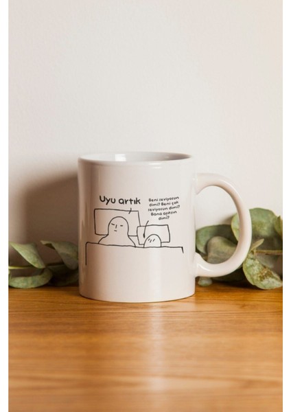 Ikra Medya - Uyu Artık - Peki Solucan Olsam Beni Severmiydin Motto Kupa Bardak- Makinede Yıkanabilir