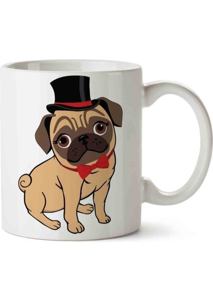 Pug Puppy Canidae Toy Dog Köpek Porselen Kupa Bardak