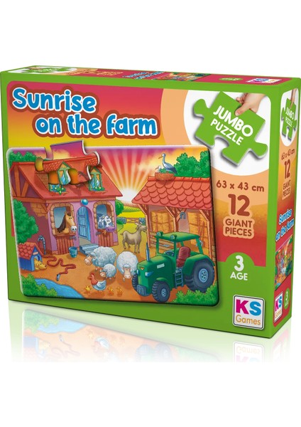 Sunrise On The Farm 12 Parça Jumbo Çocuk Puzzle