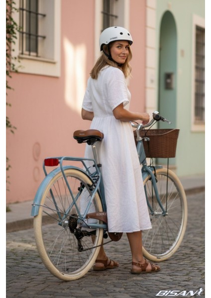 Sorrento-S Şehir Bisikleti 44 cm V 28 Jant 7 Vites Bebek Mavisi Silver indirimleri