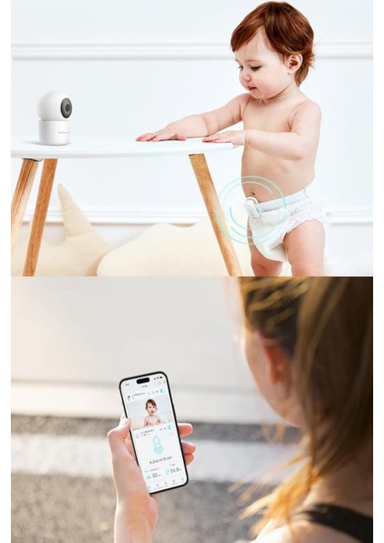 Baby Monitor 3-2k Hd Kameralı Akıllı Bebek Telsizi, Hareket ve Sıcaklık Takibi modelleri