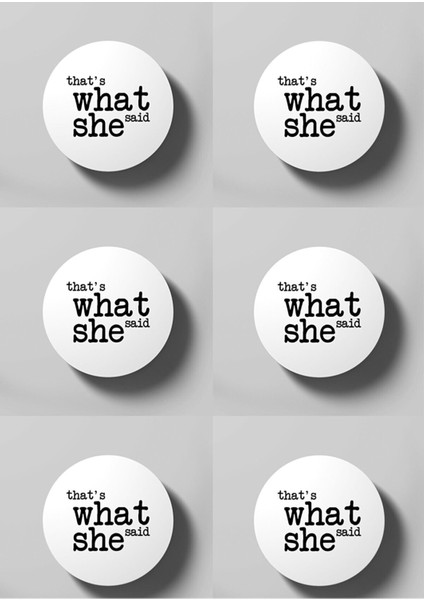 The Office - That's What She Said 6'lı Ahşap Bardak Altlığı Seti