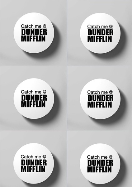 The Office Dizisi Dunder Mifflin Company Logo 6'lı Ahşap Bardak Altlığı Seti