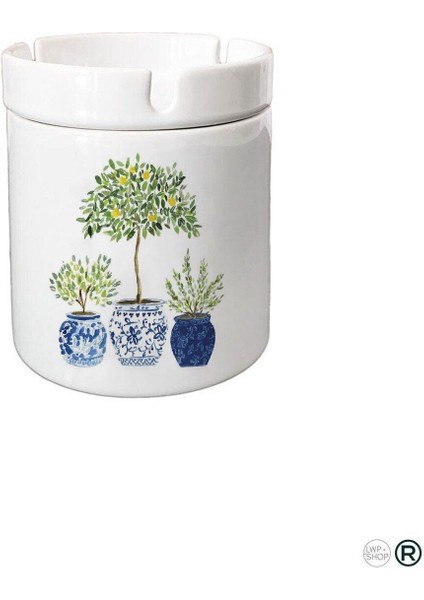 Kokusuz Sigara Küllüğü - Kokusuz Kül Tablası - Doğart Sanat Amalfi Çiçekli Dumansız Küllük