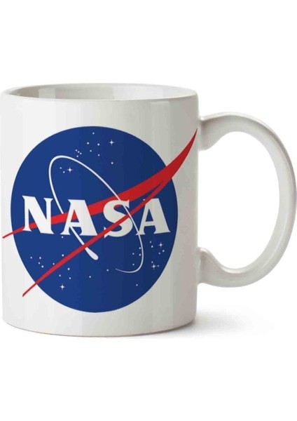 Nasa Logo 3 Porselen Kupa Bardak
