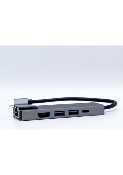 USB C 5in1 Çoklayıcı Adaptör – 4K Hdmı, Gigabit Lan, Usb-C Pd, 2× USB 3.0 Portlu Type-C Hub | Laptop, MacBook ve Chromebook ile Uyumlu Bağlantı Genişletici Dönüştürücü | ZR34 modelleri