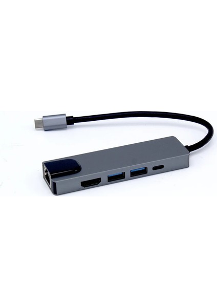 USB C 5in1 Çoklayıcı Adaptör – 4K Hdmı, Gigabit Lan, Usb-C Pd, 2× USB 3.0 Portlu Type-C Hub | Laptop, MacBook ve Chromebook ile Uyumlu Bağlantı Genişletici Dönüştürücü | ZR34 fırsatları