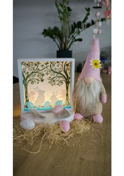 Paskalya Tavşanı Gölge Kutusu Lambası fiyatları