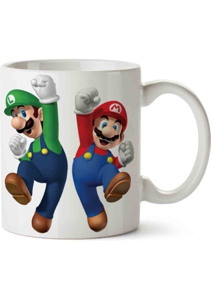 Süper Mario Bros Luigi Porselen Kupa Bardak